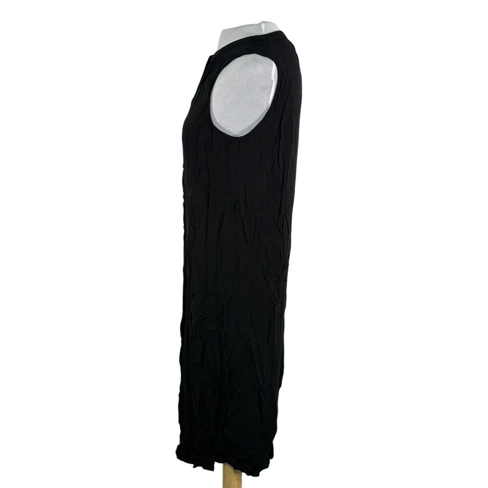 Old Navy Womens Black Button-Down Sleeveless Maxi Dress M - Picture 2 of 5